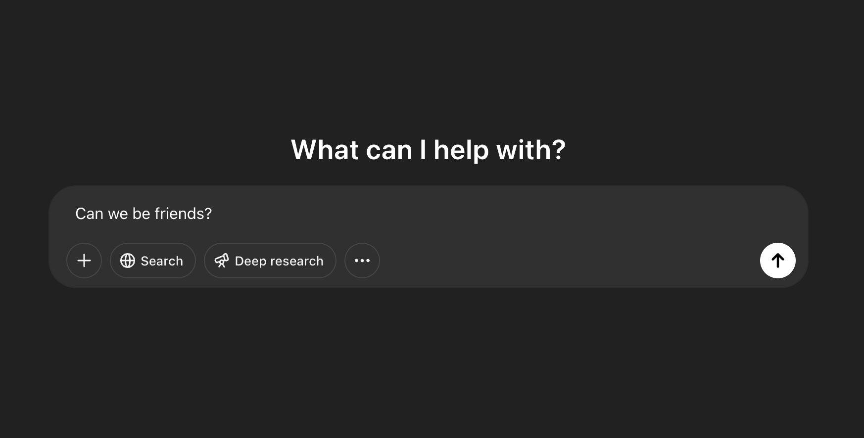 Can we be friends image showing AI interaction