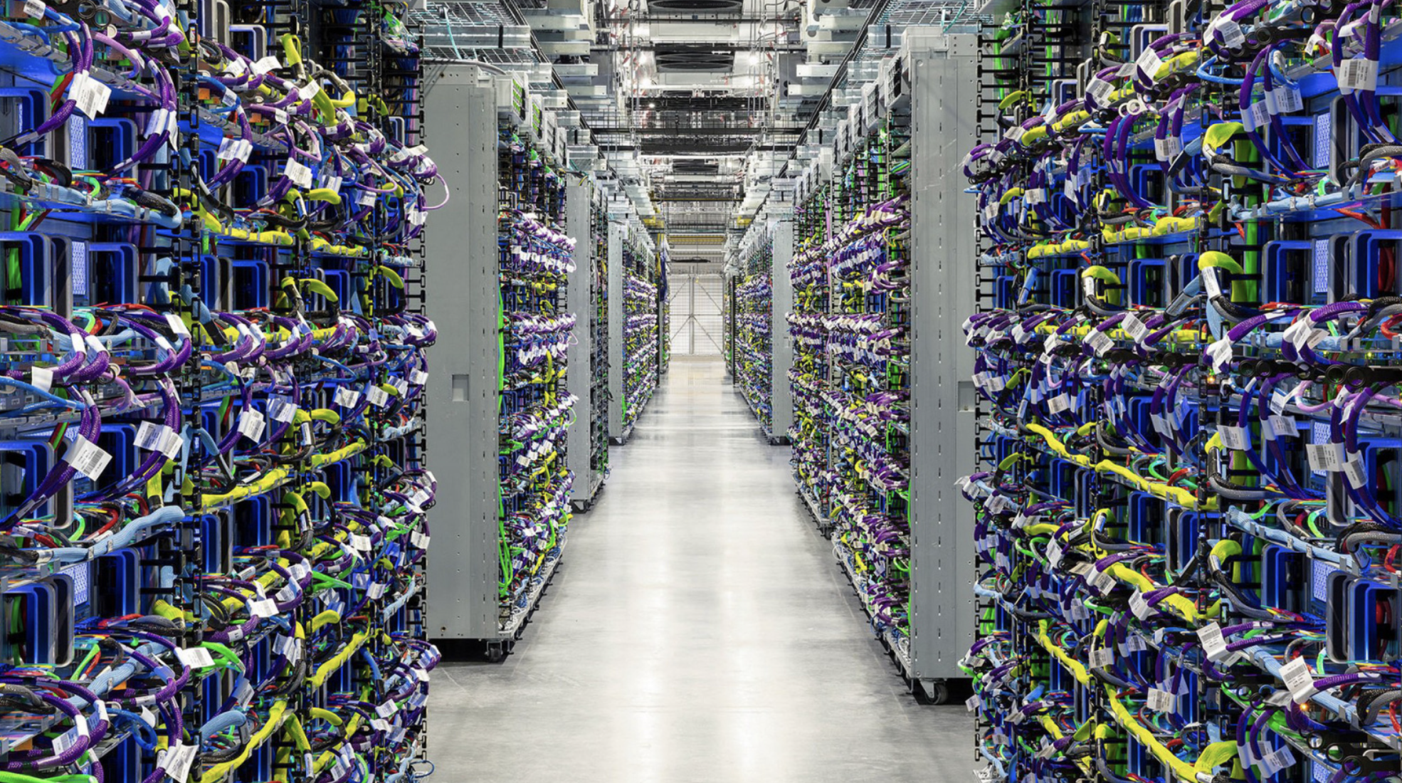 Data data visualization showing AI infrastructure